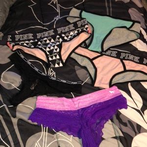 PINK VICTORIAS SECRET PANTY BUNDLE